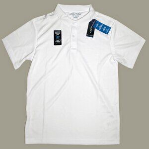 Nautica Boys' School Uniform Short Sleeve Button-Down Polo Shirt White Sm 34/35
